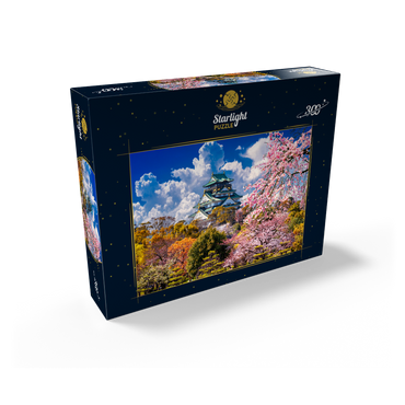 Cherry Blossoms and Castle in Osaka Japan 300 Jigsaw Puzzle box view2