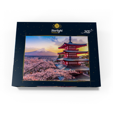 Beautiful view of Mount Fuji and Chureito Pagoda at Sunset 300 Jigsaw Puzzle box view3