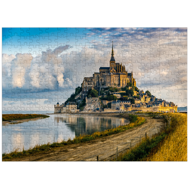 puzzleplate Morning view of Mont Saint-Michel France 300 Jigsaw Puzzle