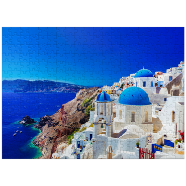 puzzleplate The town of Oia on the island of Santorini Greece 300 Jigsaw Puzzle