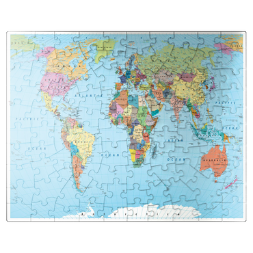 puzzleplate Color world map - borders, countries, roads and cities 100 Jigsaw Puzzle