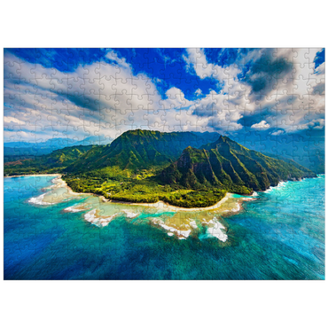 puzzleplate Aerial view on Na Pali coast Kauai Hawaii 300 Jigsaw Puzzle