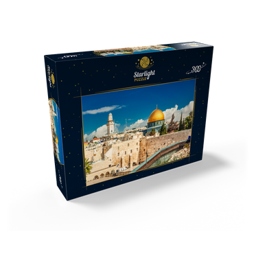 Western wall and dome of the Dome of the Rock in the ancient city of Jerusalem Israel 300 Jigsaw Puzzle box view2