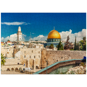 puzzleplate Western wall and dome of the Dome of the Rock in the ancient city of Jerusalem Israel 300 Jigsaw Puzzle