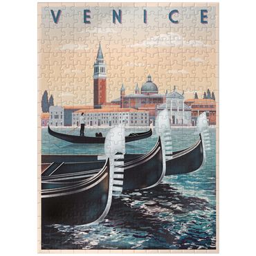 puzzleplate Venice Italy art deco style vintage poster illustration 300 Jigsaw Puzzle