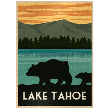 puzzleplate Lake Tahoe National Park art deco style vintage poster illustration 300 Jigsaw Puzzle