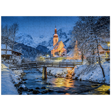 puzzleplate Berchtesgaden winter landscape pilgrimage church of Saint Sebastian 300 Jigsaw Puzzle