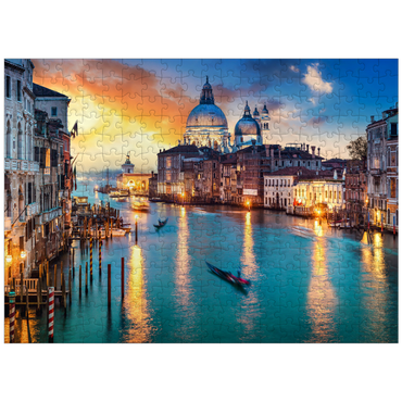puzzleplate Grand Canal with gondola at sunset Venice Italy 300 Jigsaw Puzzle
