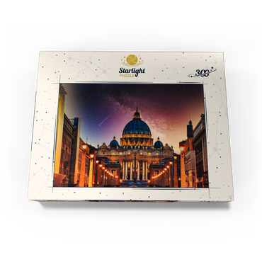 Vatican City. Illuminated St. Peters Basilica in Vatican City by Night 300 Jigsaw Puzzle box view3