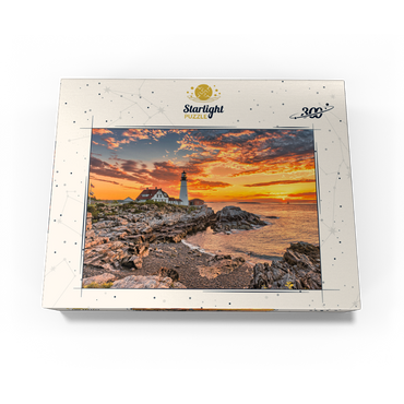 Portland Lighthouse at Sunrise in New England Maine USA 300 Jigsaw Puzzle box view3
