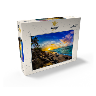 Beautiful Hawaiian sunset on the north coast of Oahu 300 Jigsaw Puzzle box view2