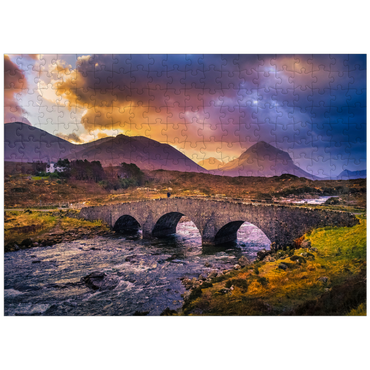puzzleplate Old vintage brick bridge over the river in Sligachan Isle of Skye Scotland 300 Jigsaw Puzzle