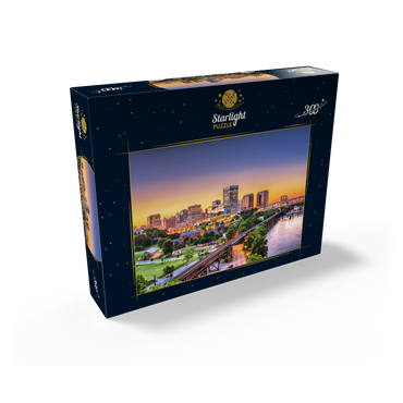 Richmond, Virginia, USA, downtown skyline by the river at dusk 300 Jigsaw Puzzle box view2