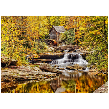 puzzleplate The Glade Creek Grist Mill in Babcock State Park in southern West Virginia 300 Jigsaw Puzzle