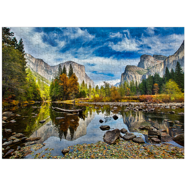 puzzleplate El Capitan and Merced River in autumn, California, USA 300 Jigsaw Puzzle