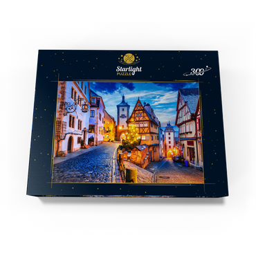 Rothenburg ob der Tauber by night, Romantic Road in Bavaria, Germany 300 Jigsaw Puzzle box view3