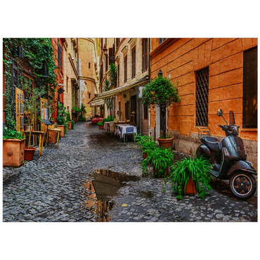 puzzleplate View of an old narrow street in Rome, Italy 300 Jigsaw Puzzle