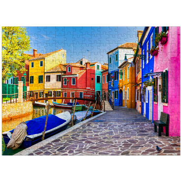 puzzleplate The most colorful traditional fishing town (village) Burano - island near Venice. Italy - travel and landmarks 300 Jigsaw Puzzle