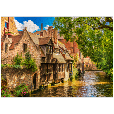 puzzleplate Classic view of the historic city center of Bruges (Bruges), province of West Flanders, Belgium 300 Jigsaw Puzzle