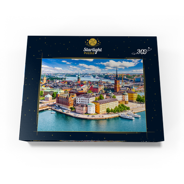 Stockholm old town (Gamla Stan) cityscape from city hall square, Sweden 300 Jigsaw Puzzle box view3