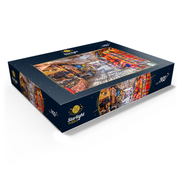 Souvenirs at the Jamaa-el-Fna market in the old medina, Marrakech, Morocco 300 Jigsaw Puzzle box view1