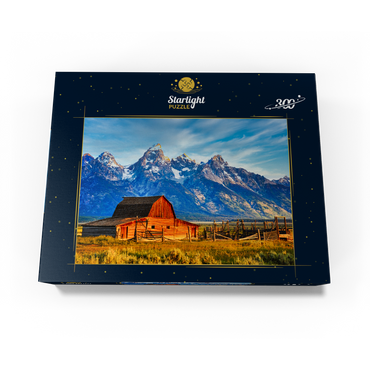 Barn on Mormon Run, Wyoming most popular barn in Jackson Hole 300 Jigsaw Puzzle box view3
