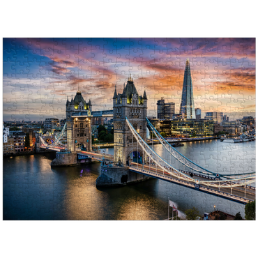 puzzleplate Tower Bridge and skyline of London, Great Britain 300 Jigsaw Puzzle