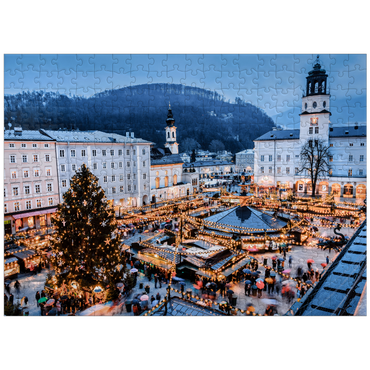 puzzleplate Salzburg, Austria: Christmas market in the old town of Salzburg 300 Jigsaw Puzzle