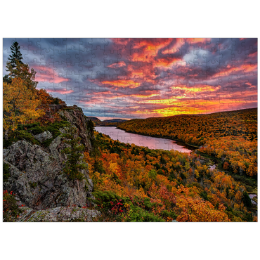 puzzleplate Cloud Lake, Porcupine Mountains State Park, Michigan 300 Jigsaw Puzzle