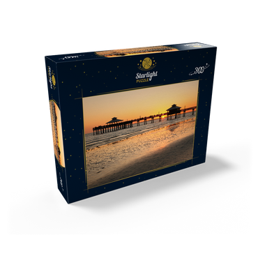 Sunset at the pier in Fort Myers Beach on the Gulf Coast, Florida, USA 300 Jigsaw Puzzle box view2