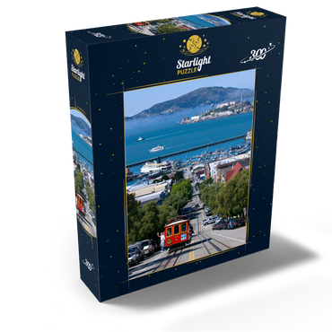 Cable Car with Fisherman's Wharf and Alcatraz Island, San Francisco, California 300 Jigsaw Puzzle box view2