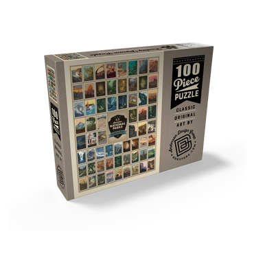 63 American National Parks: by Kenneth Crane, Vintage Poster 100 Jigsaw Puzzle box view2