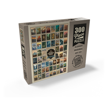 63 American National Parks: by Kenneth Crane, Vintage Poster 300 Jigsaw Puzzle box view2