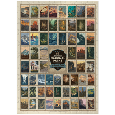 puzzleplate 63 American National Parks: by Kenneth Crane, Vintage Poster 300 Jigsaw Puzzle