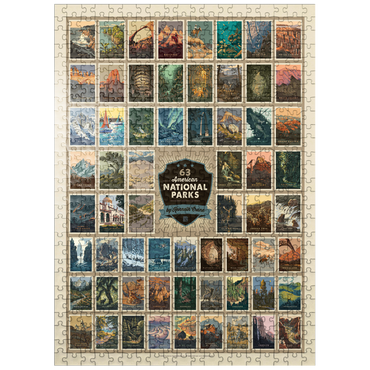 puzzleplate 63 American National Parks: by Kenneth Crane, Vintage Poster 500 Jigsaw Puzzle