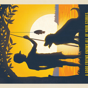 Best Friends, Vintage Poster 1000 Jigsaw Puzzle 3D Modell