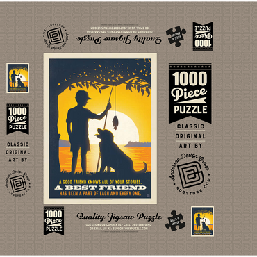 Best Friends, Vintage Poster 1000 Jigsaw Puzzle box 3D Modell