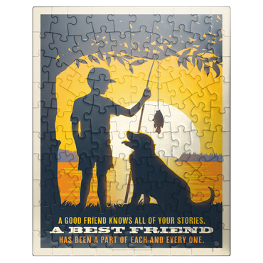 puzzleplate Best Friends, Vintage Poster 100 Jigsaw Puzzle