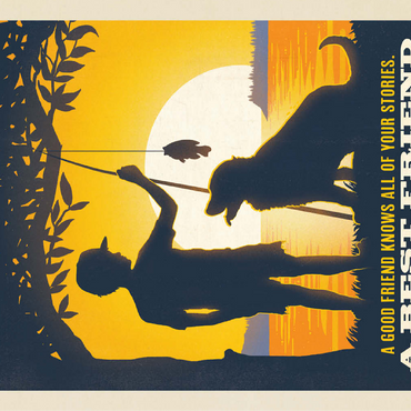 Best Friends, Vintage Poster 100 Jigsaw Puzzle 3D Modell