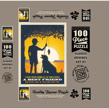 Best Friends, Vintage Poster 100 Jigsaw Puzzle box 3D Modell