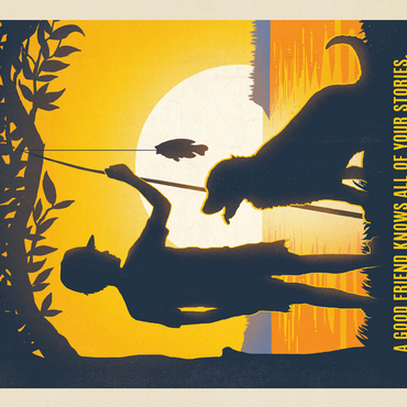 Best Friends, Vintage Poster 500 Jigsaw Puzzle 3D Modell