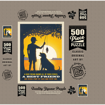 Best Friends, Vintage Poster 500 Jigsaw Puzzle box 3D Modell