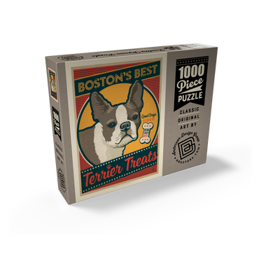 Boston's Best Terrier Treats, Vintage Poster 1000 Jigsaw Puzzle box view2