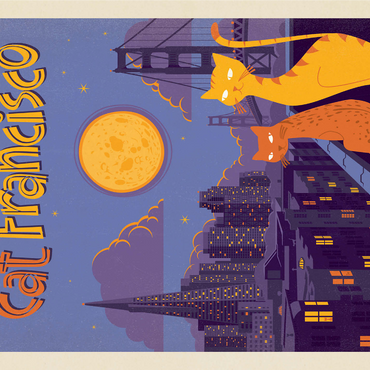 CatFrancisco, Vintage Poster, Vintage Poster 1000 Jigsaw Puzzle 3D Modell