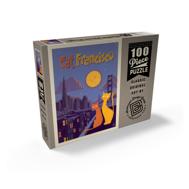 CatFrancisco, Vintage Poster, Vintage Poster 100 Jigsaw Puzzle box view2