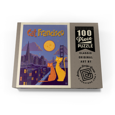 CatFrancisco, Vintage Poster, Vintage Poster 100 Jigsaw Puzzle box view3