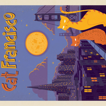 CatFrancisco, Vintage Poster, Vintage Poster 100 Jigsaw Puzzle 3D Modell