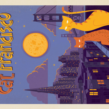 CatFrancisco, Vintage Poster, Vintage Poster 500 Jigsaw Puzzle 3D Modell