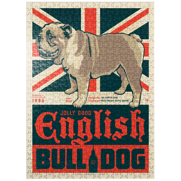 puzzleplate English Bulldog, Vintage Poster 500 Jigsaw Puzzle
