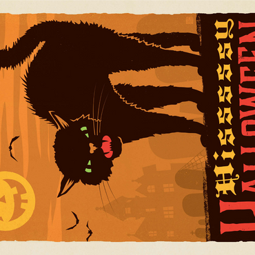 Hissy Halloween, Vintage Poster 1000 Jigsaw Puzzle 3D Modell